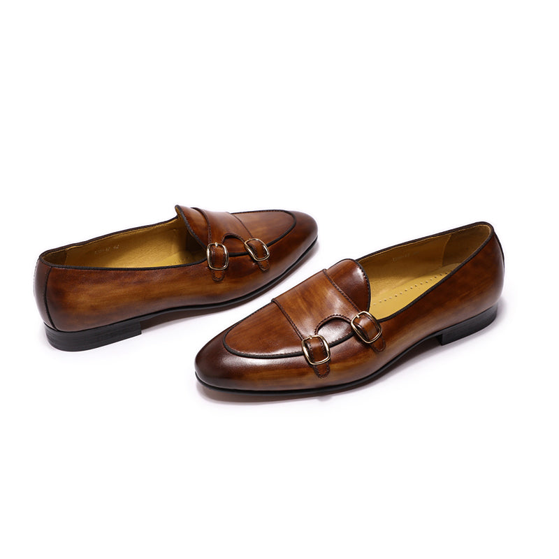 Monti Leather Loafers - Brown