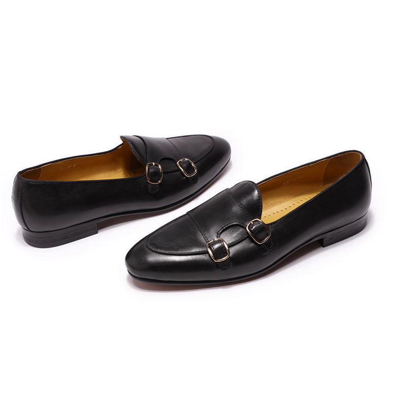 Monti Leather Loafers - Black