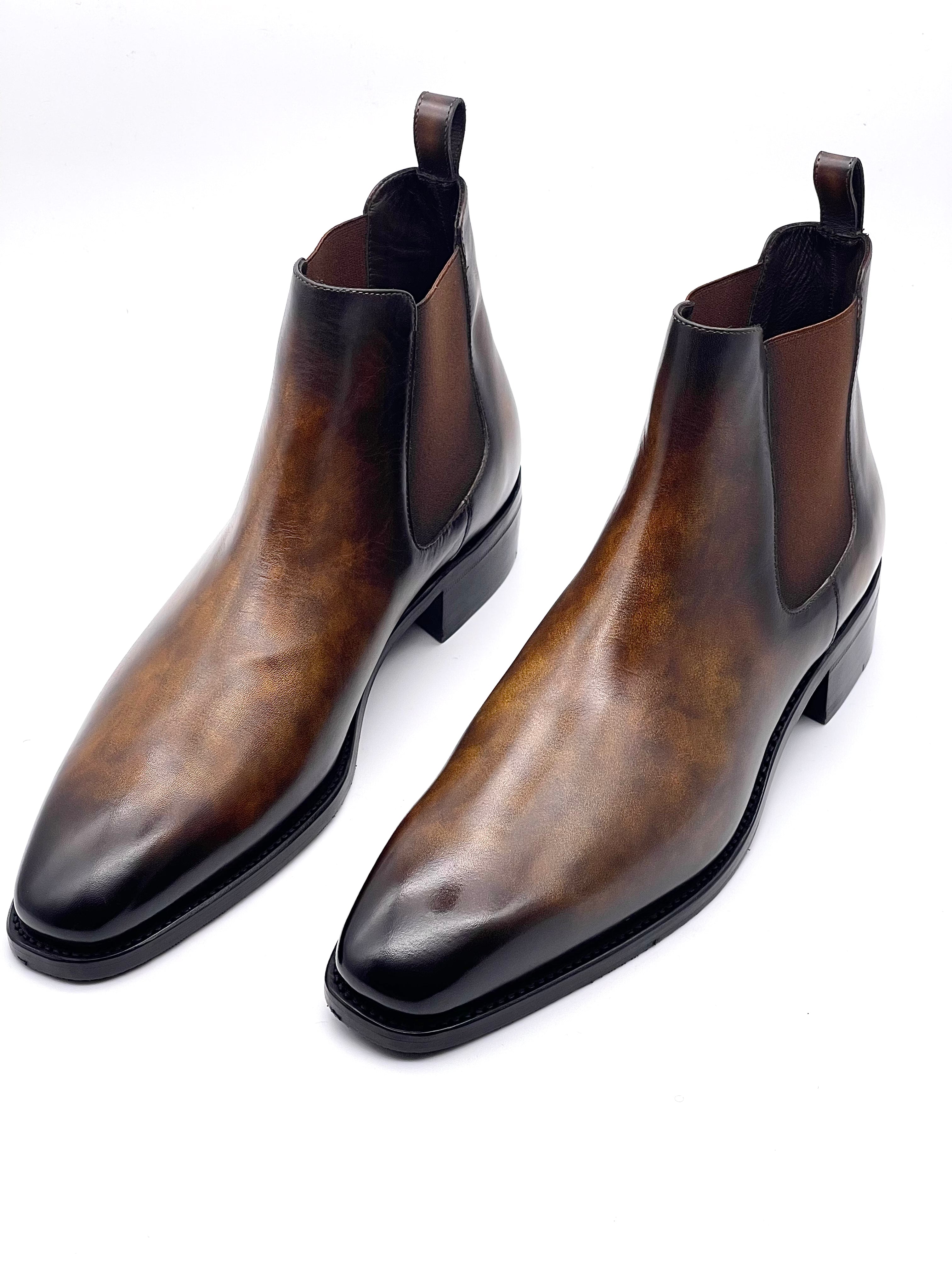 Augusta Patina Leather Chelsea Boot