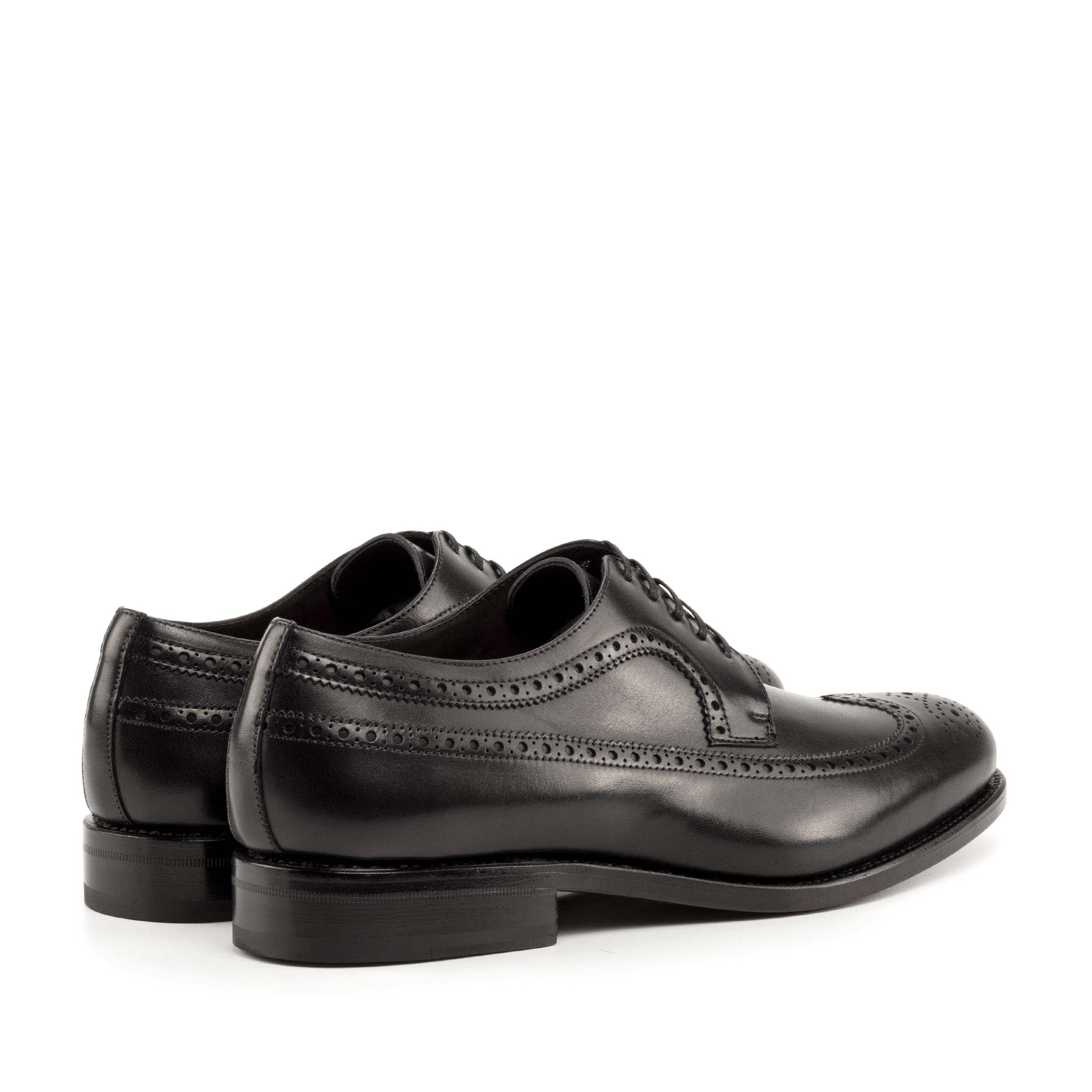 Weston Black Long Wingtip Blucher