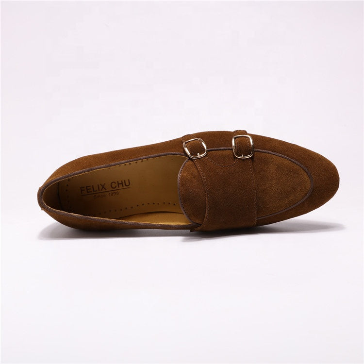 Monti Suede Leather Loafers - Brown