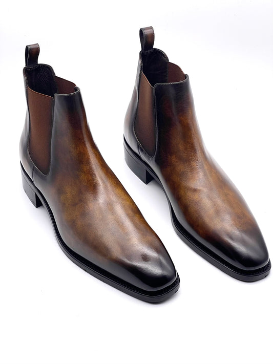Augusta Patina Leather Chelsea Boot