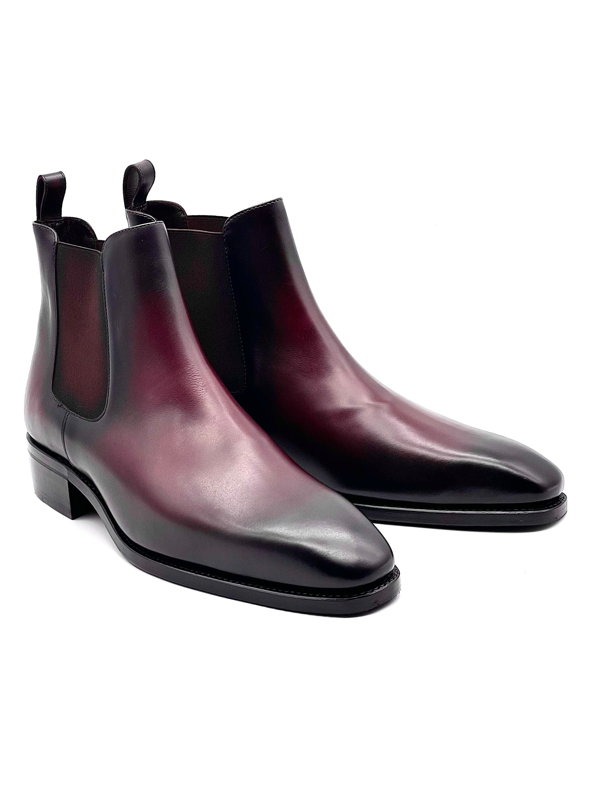 Maroon chelsea 2025 boots mens