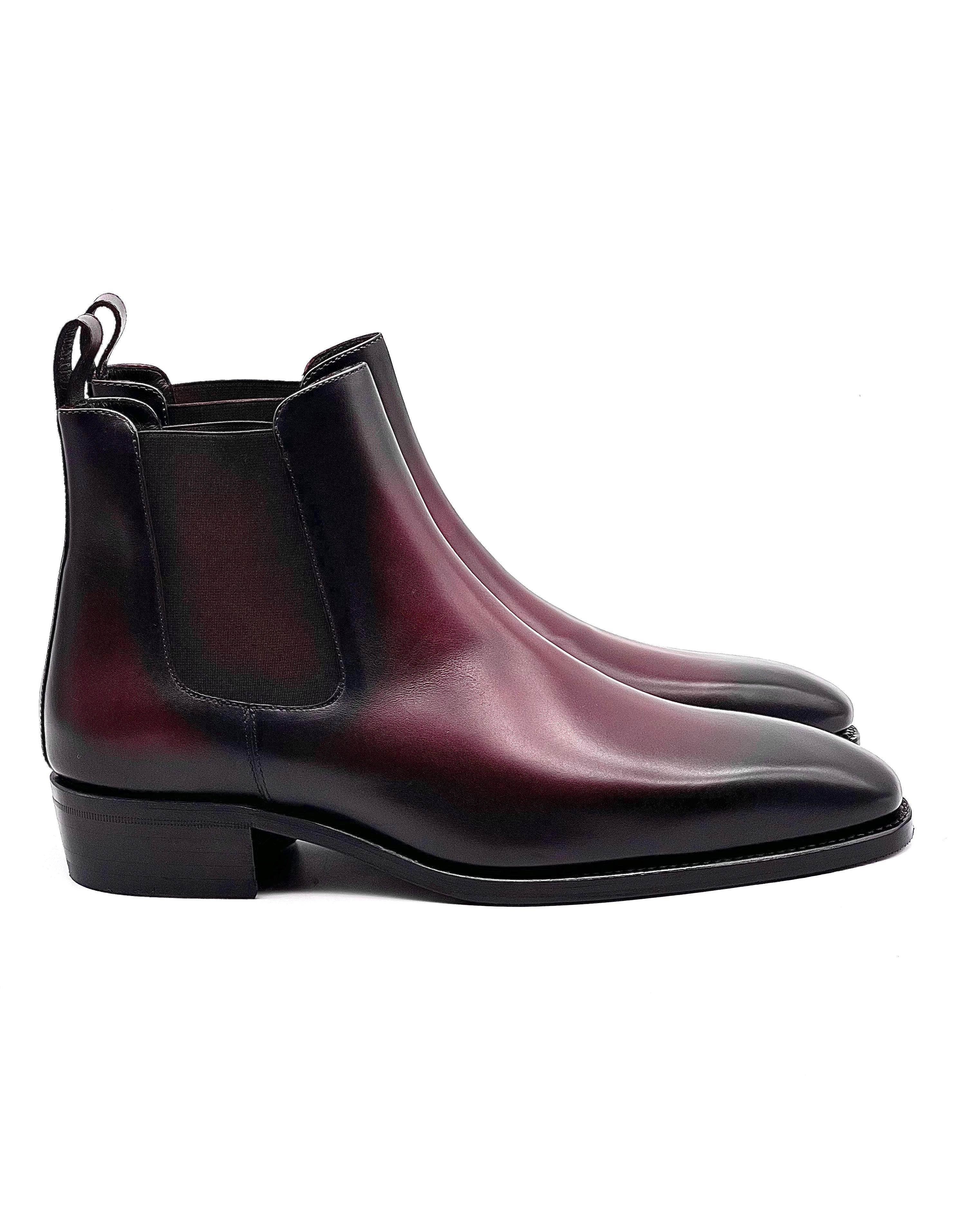 Augusta Burgundy Chelsea Boot